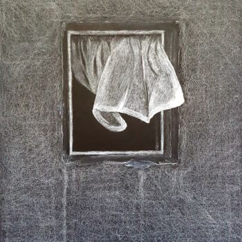 Tekening getiteld "Windy midday" door Daniel Darie, Origineel Kunstwerk, Potlood