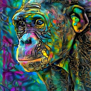 Digital Arts titled "Maurice le pensif" by L.Roche, Original Artwork, Acrylic