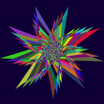 数字艺术 标题为“Color Star - #1494” 由Jeb Gaither, 原创艺术品, 2D数字工作