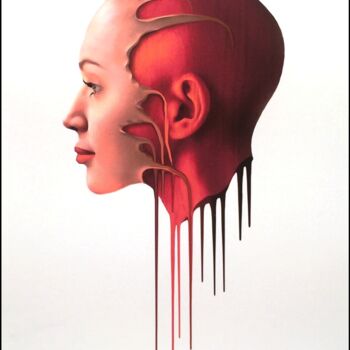 Printmaking titled "Comme une tete en b…" by Giuseppe Fortunato, Original Artwork, Digital Painting