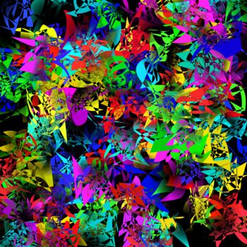 数字艺术 标题为“Colorful Chaos - #1…” 由Jeb Gaither, 原创艺术品, 2D数字工作