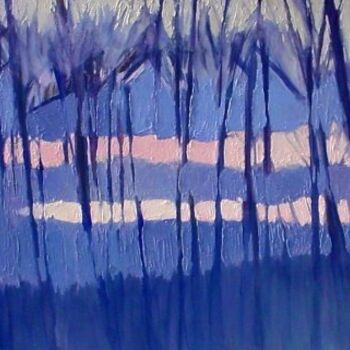 Painting titled "Serenity Large oil…" by Rebecca Grantham, Original Artwork, Oil