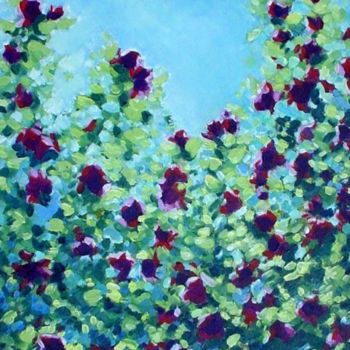 Painting titled "Rose No.8" by Rebecca Grantham, Original Artwork, Oil