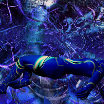 Digital Arts titled "DANAE RECEIVING BLU…" by Paul Pinzarrone, Original Artwork, Photo Montage