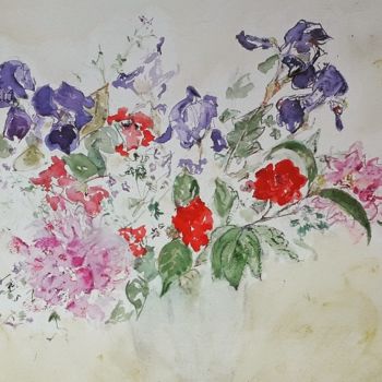 Peinture intitulée "Joyeuses Paques" par Catherine Claude, Œuvre d'art originale, Aquarelle