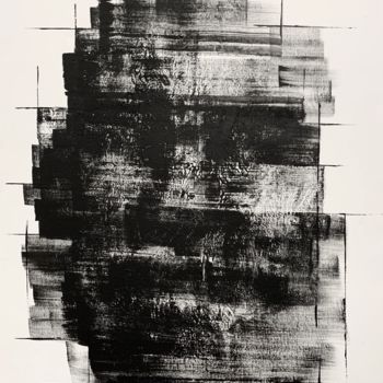 Painting titled "Interférence IX" by Jérôme Royer, Original Artwork, Acrylic Mounted on Wood Stretcher frame