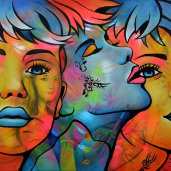Peinture intitulée "les muses" par Jeannette Guichard-Bunel, Œuvre d'art originale, Huile Monté sur Châssis en bois