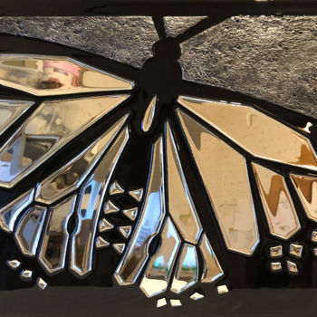 Peinture intitulée "Moth graphic painti…" par Olga Turchinskaya, Œuvre d'art originale, Peinture vitrail