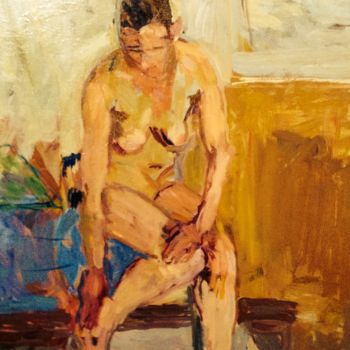 제목이 "Nue penchée"인 미술작품 Olga Richir로, 원작, 기름