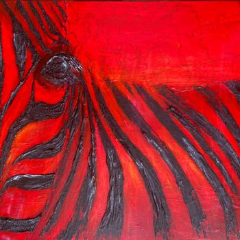 Peinture intitulée "Regard de zèbre" par Diane Breton, Œuvre d'art originale, Acrylique Monté sur Châssis en bois