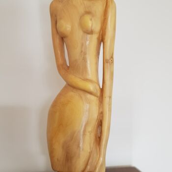 Scultura intitolato "Femme" da Max Bernard, Opera d'arte originale, Legno