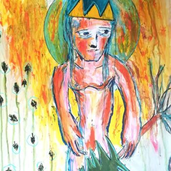 Painting titled "PLANTER UN ARBRE" by Pascal Briba, Original Artwork, Acrylic