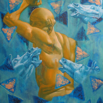 Painting titled "Equidermis VI" by Adalberto Miguez, Original Artwork, Oil