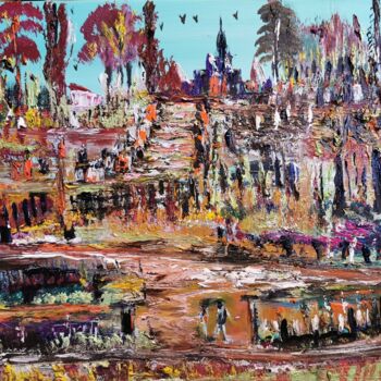 「Le chemin de la vie…」というタイトルの絵画 Pascal Jungによって, オリジナルのアートワーク, オイル