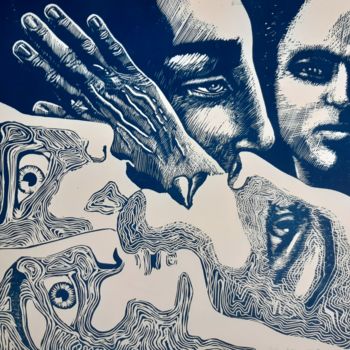 印花与版画 标题为“Coexistence 2” 由Isabelle Desaulty, 原创艺术品, Linocuts