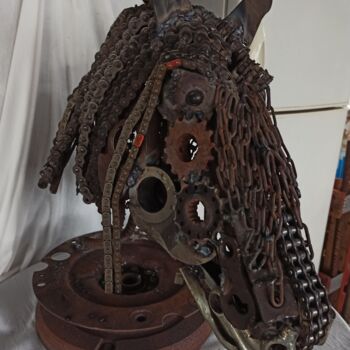 雕塑 标题为“Horse” 由David Nativel, 原创艺术品, 金属 安装在金属上