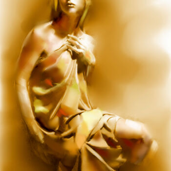 Digitale Kunst getiteld "The young woman wit…" door Armajay, Origineel Kunstwerk, Digitaal Schilderwerk