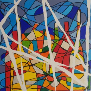 「2.Déchirures Les fl…」というタイトルの絵画 Pascal Russi (PRussi)によって, オリジナルのアートワーク, アクリル