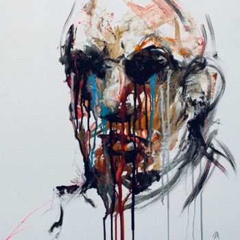 Peinture intitulée "Intrication XXXII" par Jérôme Royer, Œuvre d'art originale, Acrylique Monté sur Carton