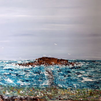 Peinture intitulée "L'île percé" par Didier Duclos, Œuvre d'art originale, Acrylique