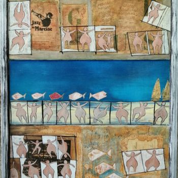 Peinture intitulée "Triptyque" par Cathy, Œuvre d'art originale, Acrylique