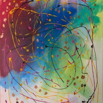 Painting titled "SOMEWHERE OVER THE…" by Mitch Nye, Original Artwork, Acrylic