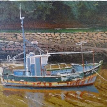 Peinture intitulée "MOUILLAGE OUBLIE A…" par Desnoyers, Œuvre d'art originale, Acrylique