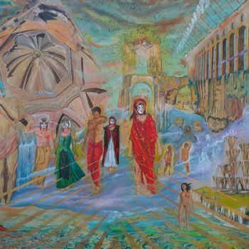 제목이 "Les masques de l'in…"인 미술작품 San Roman로, 원작, 기름