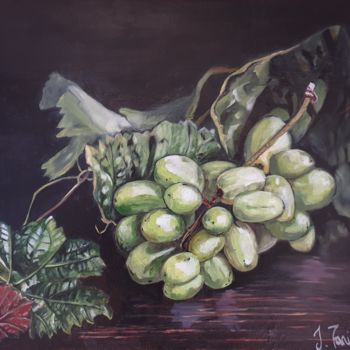 Ζωγραφική με τίτλο "Grappes" από Jessica Fanigliulo, Αυθεντικά έργα τέχνης, Λάδι