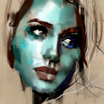 Digitale Kunst mit dem Titel "Portrait of a brigh…" von Armajay, Original-Kunstwerk, Digitale Malerei