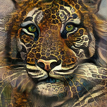 Digital Arts με τίτλο "Señor, Tiger" από L.Roche, Αυθεντικά έργα τέχνης, Ακρυλικό
