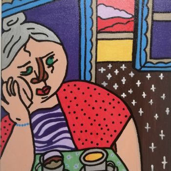 Peinture intitulée "The eternal wait" par Pinoc, Œuvre d'art originale, Acrylique