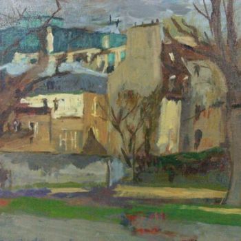 Painting titled "LE  JARDIN DES PLAN…" by Olga Richir, Original Artwork, Oil
