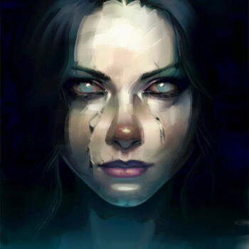 Digital Arts με τίτλο "A Wounded Woman, Po…" από Armajay, Αυθεντικά έργα τέχνης, Ψηφιακή ζωγραφική