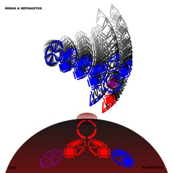 Digital Arts με τίτλο "MIMAS & EPHAISTOS" από Etienne Frouin (E9 Inertion), Αυθεντικά έργα τέχνης, 2D ψηφιακή εργασία