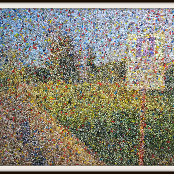 Malerei mit dem Titel "Sunset at the Parki…" von Alessio Mazzarulli, Original-Kunstwerk, Acryl