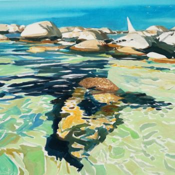 Painting titled "Marée montante" by Nicolas Tréanton, Original Artwork, Oil