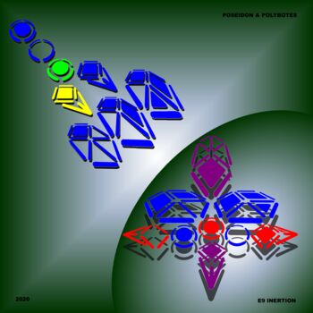 数字艺术 标题为“POLYBOTES & POSEIDON” 由Etienne Frouin (E9 Inertion), 原创艺术品, 2D数字工作