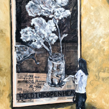Pintura titulada "Hold The Open Heart" por Jan Raats, Obra de arte original, Oleo