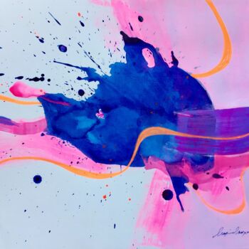Ζωγραφική με τίτλο "Heart Beat's Wave #…" από Maria Bacha, Αυθεντικά έργα τέχνης, Ακρυλικό