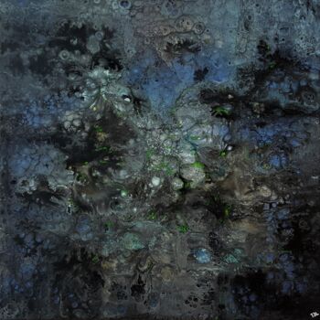 Painting titled "Nocturne 8" by Thierry Blanc (T3L), Original Artwork, Stained glass painting
