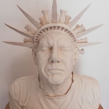 Skulptur mit dem Titel "American Corona" von Andimar, Original-Kunstwerk, Ton