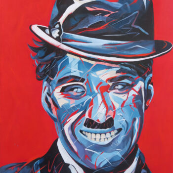 Malerei mit dem Titel "CHARLIE CHAPLIN (Co…" von Régine Guthmann, Original-Kunstwerk, Acryl