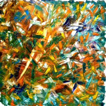 「Falling in Deep」というタイトルの絵画 Fatima Sardinhaによって, オリジナルのアートワーク, オイル ウッドストレッチャーフレームにマウント