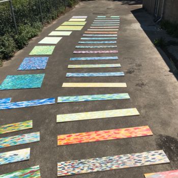 Malerei mit dem Titel "Strasse des Wassers" von Sebastian Olivier Burckhardt, Original-Kunstwerk, Acryl