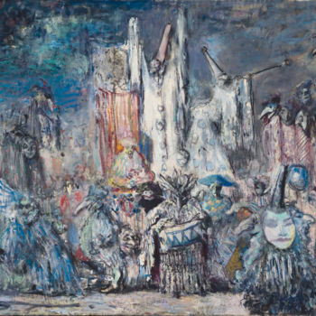 「Carnival in Venice」というタイトルの絵画 Sergey Bakinによって, オリジナルのアートワーク, オイル