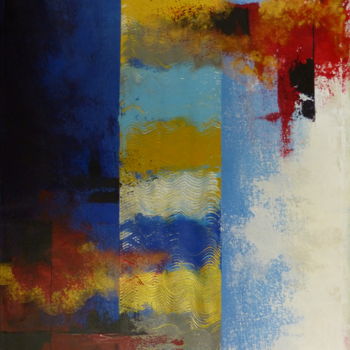 Painting titled "Not so Rigid - abst…" by Mallika Seth, Original Artwork, Acrylic