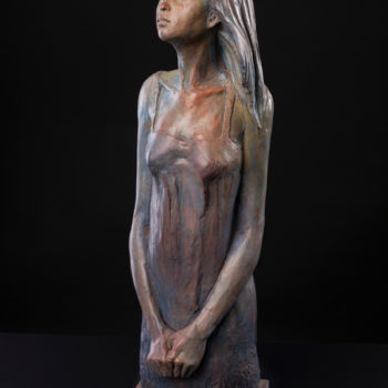 Sculpture intitulée "Vent du large." par Valerie Barrault, Œuvre d'art originale, Argile