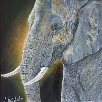 Peinture intitulée "Le Majestueux" par Jessica Fanigliulo, Œuvre d'art originale, Huile