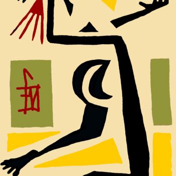 Digitale Kunst mit dem Titel "Gymnastique rythmiq…" von Franck Vidal, Original-Kunstwerk, Digitale Malerei